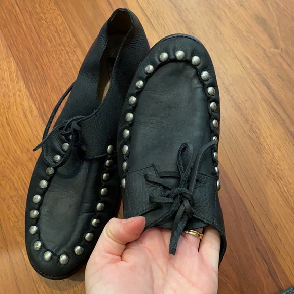 John Fluevog leather studded loafers - Picture 2 of 5